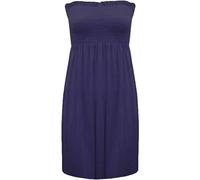 RIDDLED WITH STYLE Womens Bandeau Neck Sheering Boobtube Top Printed Plain Shirt Ladies Summer Wear Sleeveless Strapless Tee Top Street Wear Casual Tops Navy