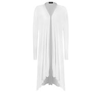 RIDDLED WITH STYLE Women's Long Sleeve Lightweight Sweater Top Ladies Elegant Party Wear Long-line Cardigan Outerwear Casual Soft Knit Stylish Layering Top UK Sizes 14-30.