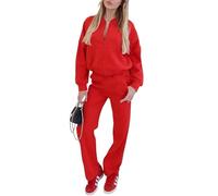 RIDDLED WITH STYLE Womens Plain Long Sleeve Zip up Jacket and Trousers Bomber Tracksuit Ladies 2 Piece Sets Fleece Active Wear Zip Up Stretch Sweatshirt & Pants Tracksuit UK Size 6-14