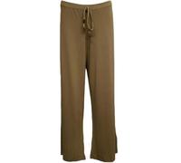 RIDDLED WITH STYLE Women's Plus Size Plain Tie Up Elasticated Waist Palazzo Pants Ladies ITY Wide Leg Flared Baggy Trousers Comfortable Stretch Summer Casual Size UK 12-28 Mocha