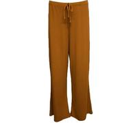 RIDDLED WITH STYLE Women's Plus Size Plain Tie Up Elasticated Waist Palazzo Pants Ladies ITY Wide Leg Flared Baggy Trousers Comfortable Stretch Summer Casual Size UK 12-28