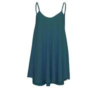 RIDDLED WITH STYLE Womens Sleeveless Cami Swing Dress Plain Top Strappy Cami Swing Dress Ladies Printed Cami Shirt Casual Wear Top Spaghetti Neck Fancy Party Flared Swing Dress