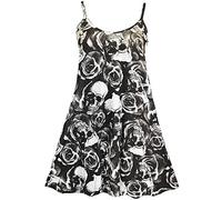 RIDDLED WITH STYLE Womens Sleeveless Cami Swing Dress Round Neck Plain and Printed Top Ladies Camisole Vest Strappy Top Casual Wear Summer Fancy Party Beach Wear Cami Strappy Top UK Plus Sizes 8-26