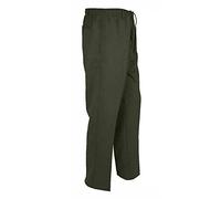 RIDDLEDWITHSTYLE Rugby Trouser Full Length Office Pants Mens Elasticated Plain Casual Trouser Khaki