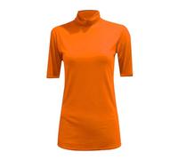 RIDDLEDWITHSTYLE Womens Turtle Roll Neck Jumper Ladies Short Sleeves Roll Neck Jumper Plain High Neck Top Casual Wear Stretch Fitted Top T-Shirt UK Plus Size