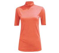 RIDDLEDWITHSTYLE Womens Turtle Roll Neck Jumper Ladies Short Sleeves Roll Neck Jumper Plain High Neck Top Casual Wear Stretch Fitted Top T-Shirt UK Plus Size