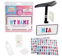 Ride Along Dolly Kid's Bicycle Customizable License Plate Make Your Own Bike Name Plate - Includes Over 150 Letter and Number Stickers