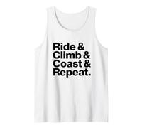 Ride Climb Coast Repeat Cycling Mantra Design Tank Top