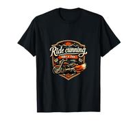Ride Cunning Like a Fox Vintage Biker Badge Design T-Shirt