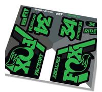 Ride Decals Fox 34 2018 Fork Decals/Stickers Green - Licensed By Fox Gloss