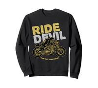 Ride Devil Motorcycle Rider Move Fast Think Faster Biker Sweatshirt