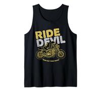 Ride Devil Motorcycle Rider Move Fast Think Faster Biker Tank Top