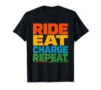 Ride Eat Charge Repeat E Bike Lifestyle Cyclist Identity T-Shirt