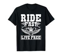 Ride Fast Live Free Motorcycle Biker Freedom T-Shirt