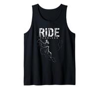 Ride Fearless Mountain Biker on Cliff Edge Tank Top
