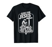 Ride for Jesus Rope for The Brand Christian Rodeo Western T-Shirt