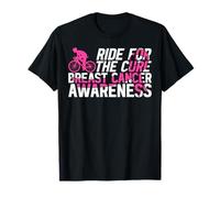 Ride for The Cure Cycling Breast Cancer Awareness Bicycle T-Shirt