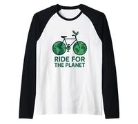 Ride for The Planet Earth Day Bicycle Cyclist Biking Raglan Baseball Tee