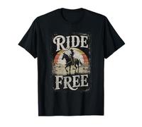 Ride Free Cowgirl Horseback Western Sunset T-Shirt