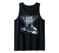 Ride Free Midnight Mountain Motorcycle Adventure Tank Top