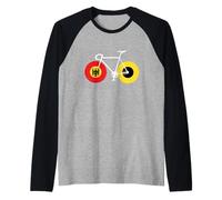 RIDE GERMANY Cycling - German Road Bike Biking Inspired Raglan Baseball Tee
