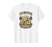 Ride Gravel Explore The Unknown Adventure Cycling Design T-Shirt