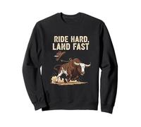 Ride Hard Land Fast Bull Riding Rodeo Adrenaline Sweatshirt