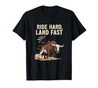 Ride Hard Land Fast Bull Riding Rodeo Adrenaline T-Shirt