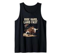 Ride Hard Land Fast Bull Riding Rodeo Adrenaline Tank Top