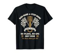 Ride Hard No Plans No GPS Motorcycle Tee T-Shirt