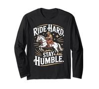 Ride Hard Stay Humble Cowboy Riding Long Sleeve T-Shirt