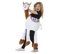 Ride In Llama Piggy Back Costume Smiffys Off White One Size
