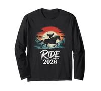Ride Into 2026 Horse Sunset Chinese New Year of The Horse Long Sleeve T-Shirt