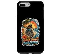 Ride Into Your Dreams Tropical Motorcycle Rider Sunset Case for iPhone 7 Plus/8 Plus