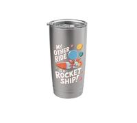 Ride is Rocket Ship Astronomy Astrology STEM Outer Space Stainless Steel Insulated Tumbler