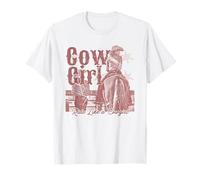 Ride Like A Cowgirl Vintage Western Rodeo Girl T-Shirt