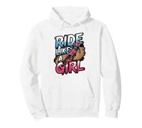 Ride Like a Girl Motocross Helmet Art Pullover Hoodie