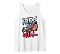 Ride Like a Girl Motocross Helmet Art Tank Top