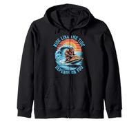 Ride Like the Tide Depends on You Jet Ski Summer Zip Hoodie