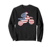 Ride offroad with a patriotic motocross jump across USA Sweatshirt