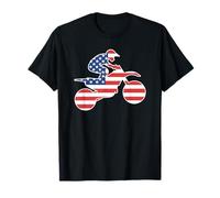 Ride Offroad with a Patriotic Motocross Jump Across USA T-Shirt