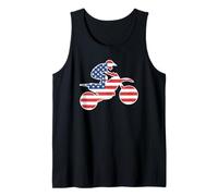 Ride Offroad with a Patriotic Motocross Jump Across USA Tank Top