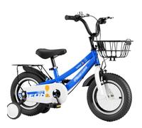 ride on car Bike With Basket For 2-12 Years Bicycle With Training Wheels Pedal Bicycle wiggle cart(Blue1,12inch)