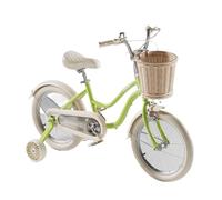 ride on car Kid Bike Dual Handbrake Toddlers Bicycle Age 3-12 Years With Woven Basket Auxiliary Wheels wiggle cart(Grn,16inch)