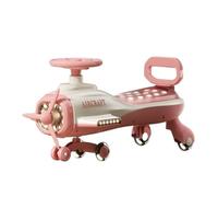 ride on car Kids Ride On Car Airplane Wiggle Car with Music Light And Silent Flash Wheel for Indoor/Outdoor Toy Vehicl wiggle cart(Rose)