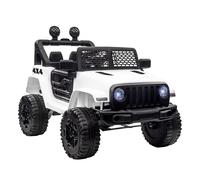 Ride On Car Off-Road 100x65x72cm Metal+PP White LED Remote Control Seatbelt+Susp