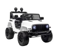 Ride On Car Off-Road 100x65x72cm Metal+PP White LED Remote Control Seatbelt+Susp