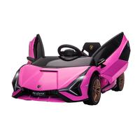 Ride-On Car Pink 108cm Dual Motor 12V Remote Control LED Lights 37-60m Seatbelt