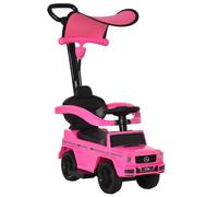 Ride-on Car Pink 12-36M 95x40.5cm 3-in-1 Walker Slider Push Seat Canopy Storage