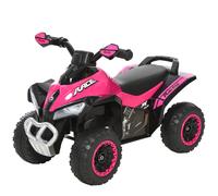 Ride-On Car Pink Plastic 44x67.5x38cm 4-Wheel Toddler Quad Music LightsLargeSeat